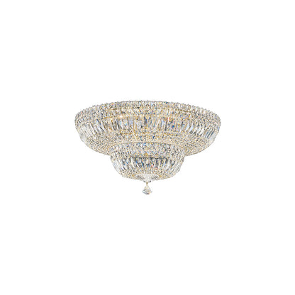 Petit Crystal Deluxe Multi Tier Flush Mount Ceiling Light in Aurelia (Radiance Crystal/13-Light).