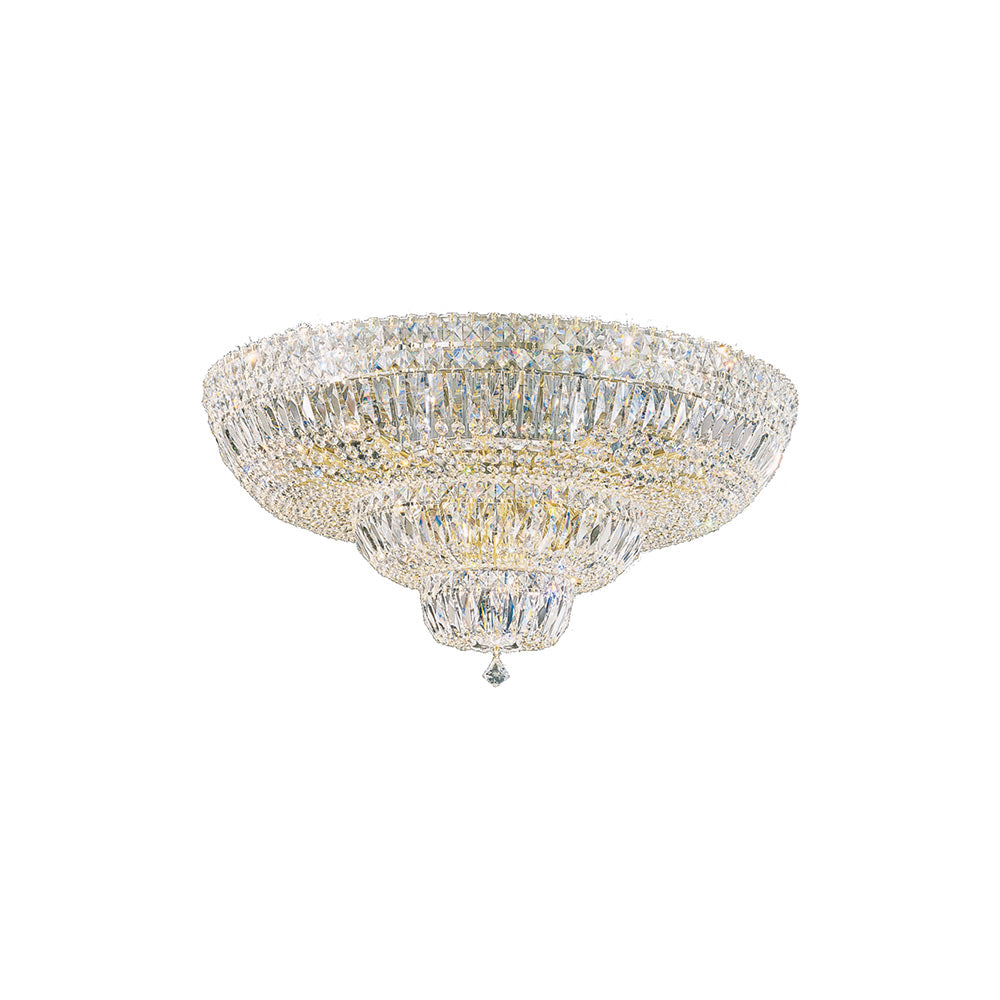 Petit Crystal Deluxe Multi Tier Flush Mount Ceiling Light in Aurelia (Radiance Crystal/21-Light).