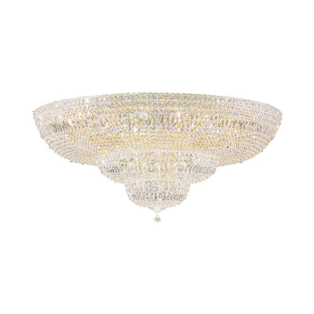 Petit Crystal Deluxe Multi Tier Flush Mount Ceiling Light in Aurelia (Radiance Crystal/36-Light).