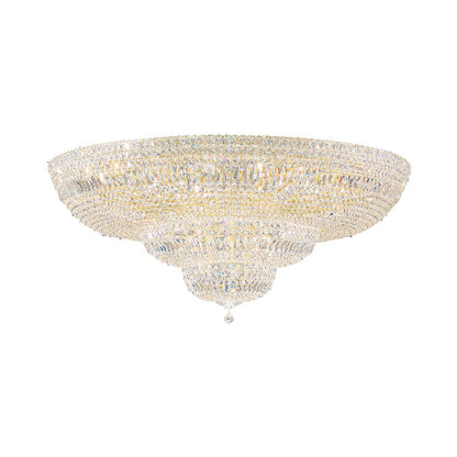 Petit Crystal Deluxe Multi Tier Flush Mount Ceiling Light in Aurelia (Radiance Crystal/36-Light).
