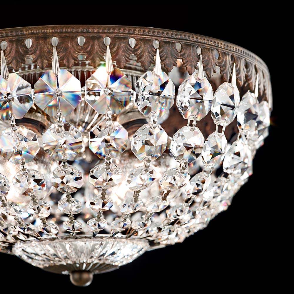 Petit Crystal Flush Mount Ceiling Light in Detail.