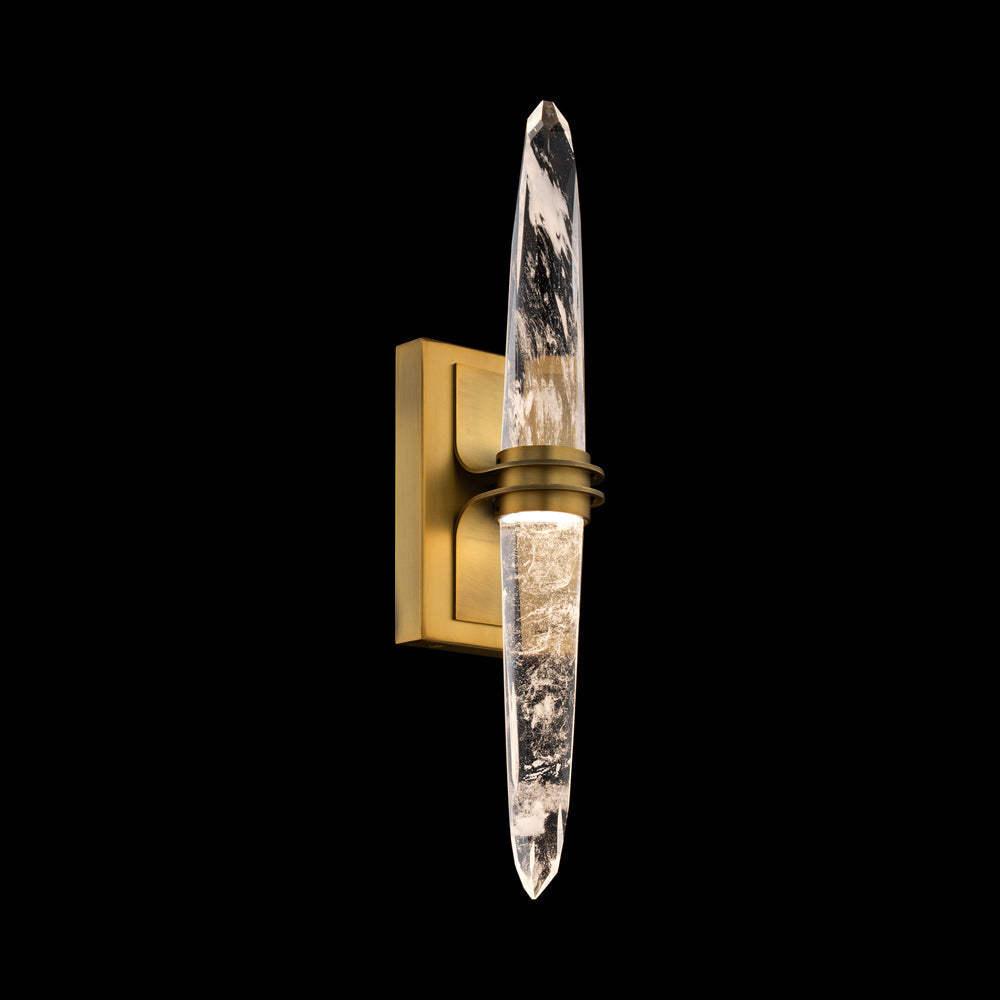 Pickwick LED Wall Light in Aged Brass.