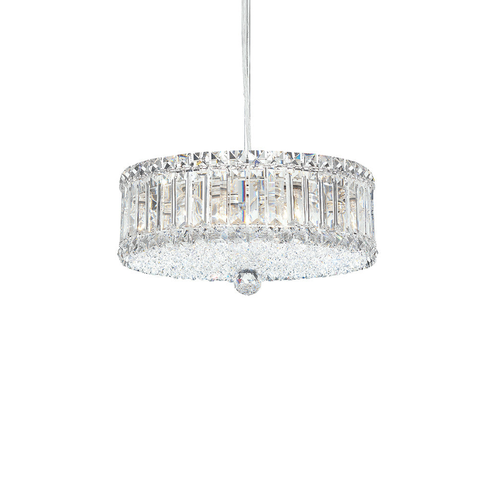 Plaza Drum Pendant Light in Clear Optic (9-Light).
