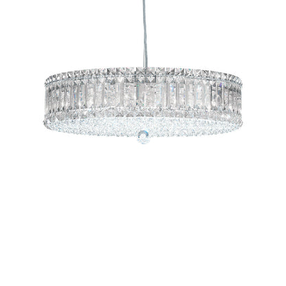 Plaza Drum Pendant Light in Clear Optic (15-Light).