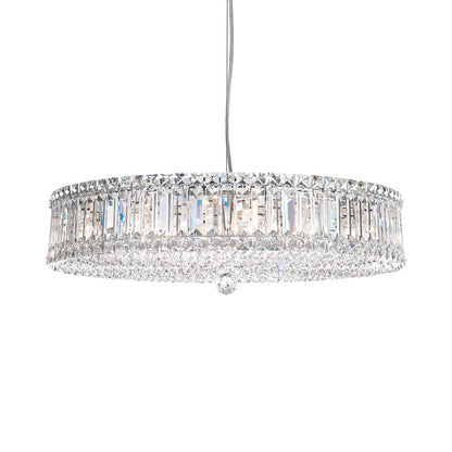Plaza Drum Pendant Light in Clear Optic (21-Light).