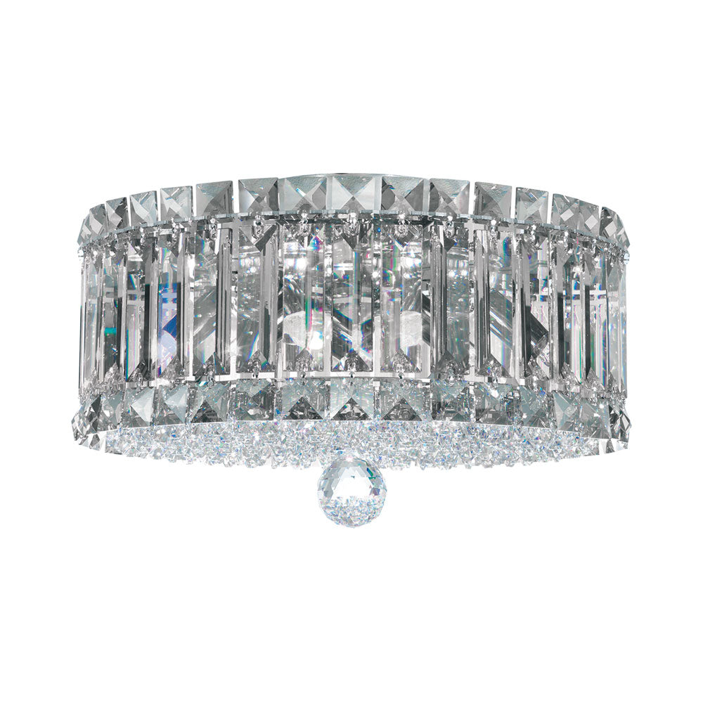 Plaza Flush Mount Ceiling Light in Clear Optic (12-Inch).