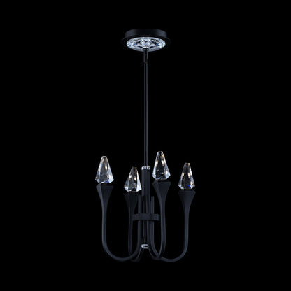 Plumeria LED Pendant Light in Black (4-Light).