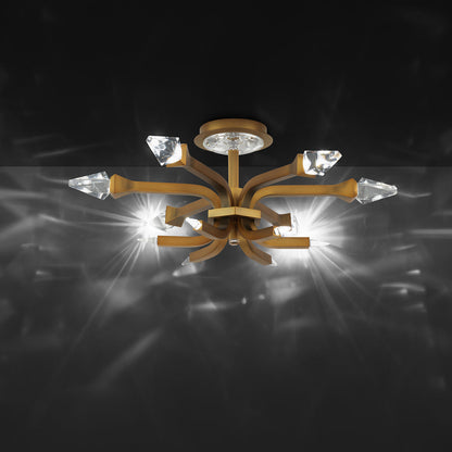 Plumeria LED Semi Flush Mount Ceiling Light in Detail.