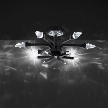 Plumeria LED Semi Flush Mount Ceiling Light in Detail.