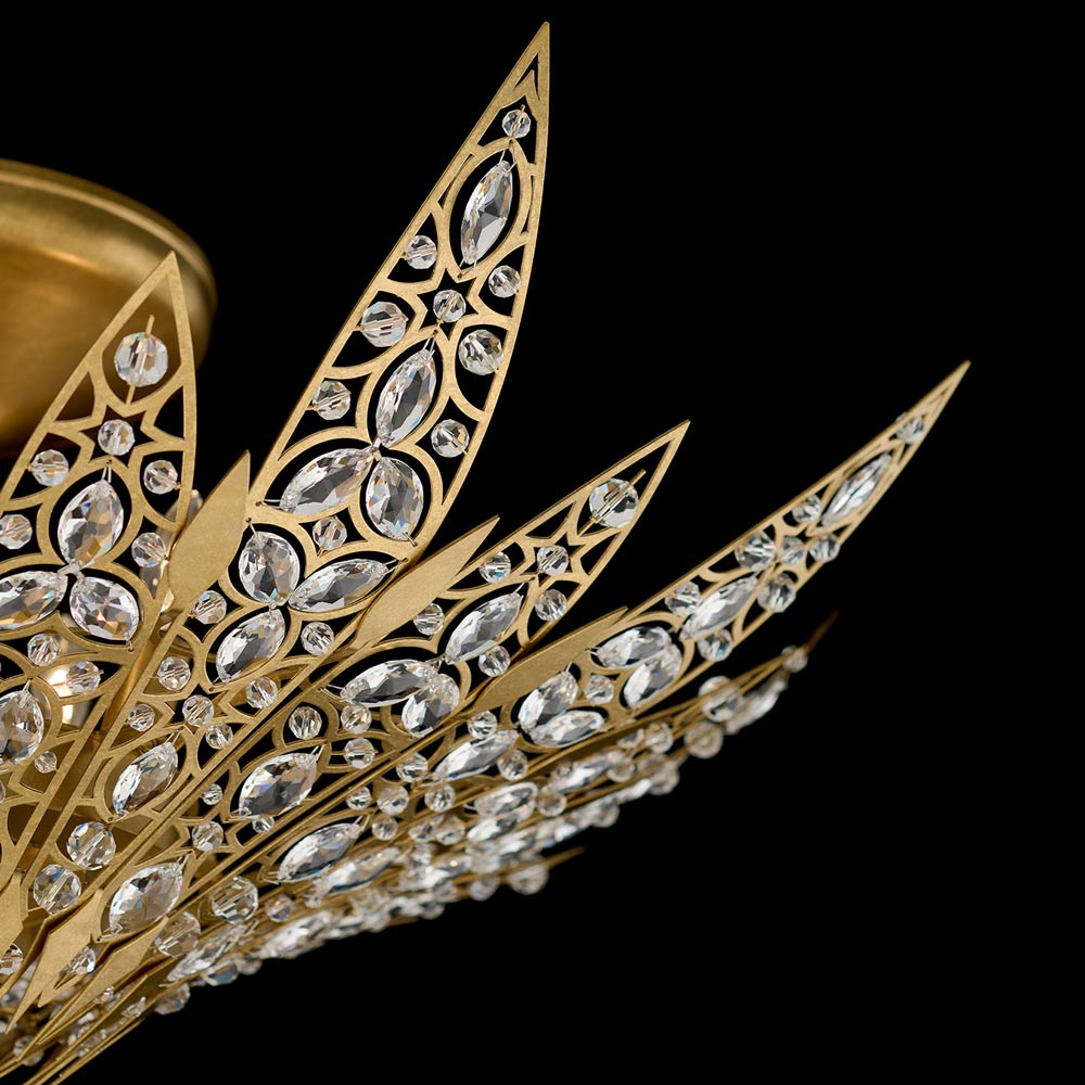 Poetta Semi Flush Mount Ceiling Light in Detail.