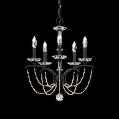 Priscilla Chandelier in Black (Bronze Pearl/5-Light).
