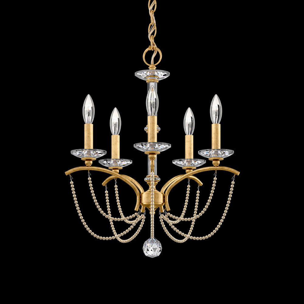 Priscilla Chandelier in Heirloom Gold (Bronze Pearl/5-Light).