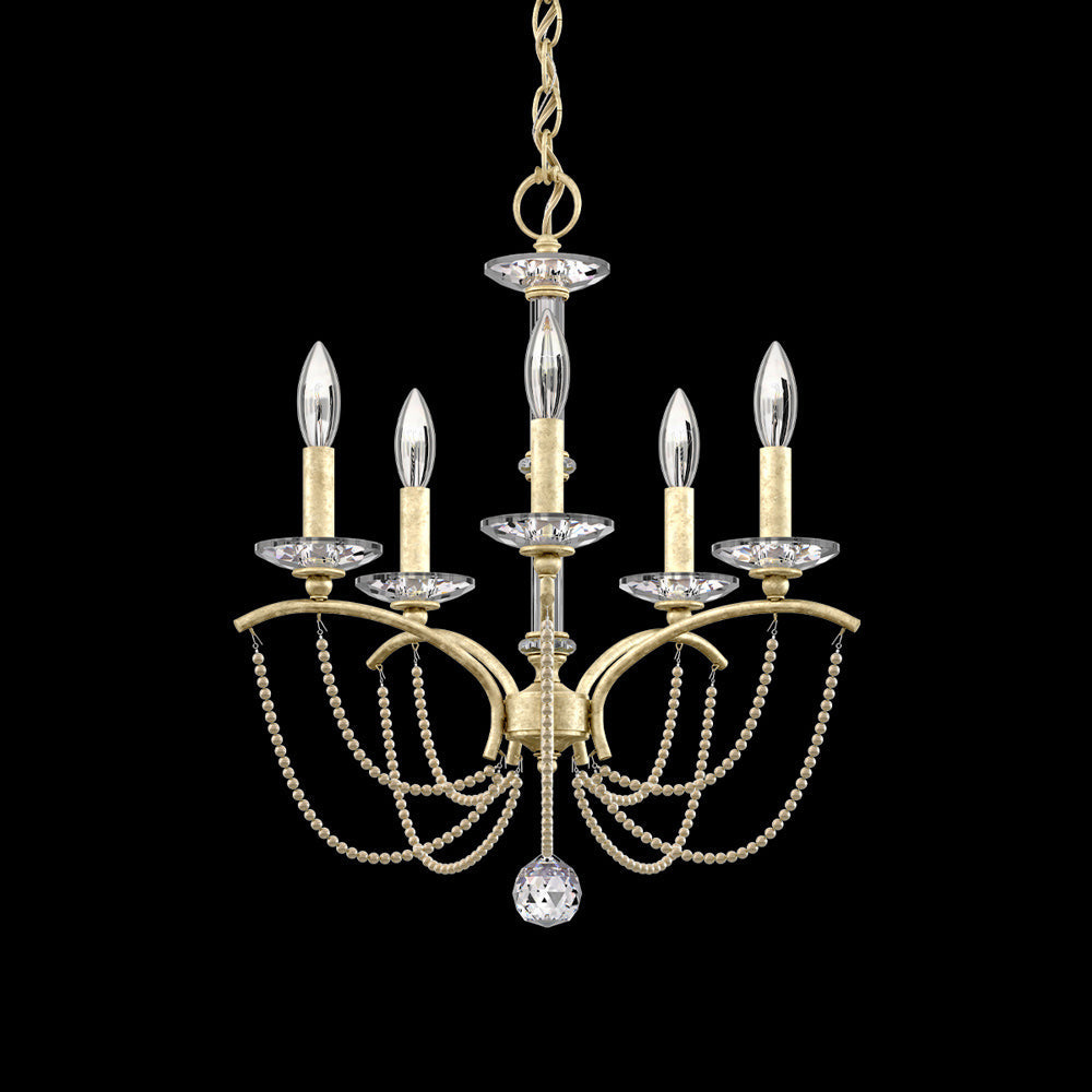 Priscilla Chandelier in Heirloom Silver (Bronze Pearl/5-Light).