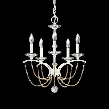 Priscilla Chandelier in White (Bronze Pearl/5-Light).