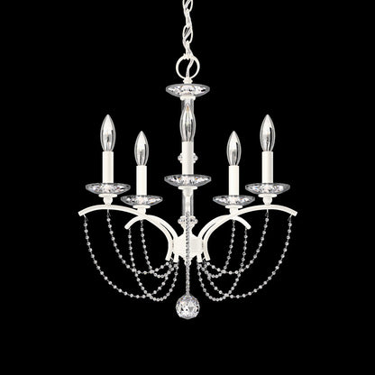 Priscilla Chandelier in White (Clear Optic /5-Light).