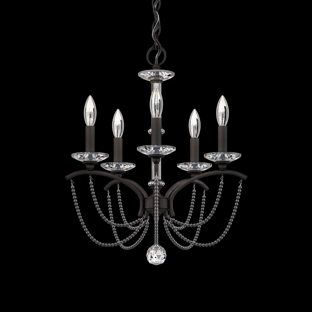 Priscilla Chandelier in Black (Dark Grey Pearl/5-Light).