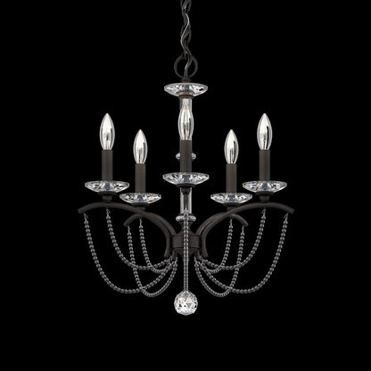 Priscilla Chandelier in Black (Dark Grey Pearl/5-Light).