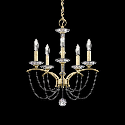 Priscilla Chandelier in Heirloom Silver (Dark Grey Pearl/5-Light).