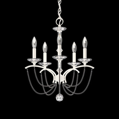 Priscilla Chandelier in White (Dark Grey Pearl/5-Light).