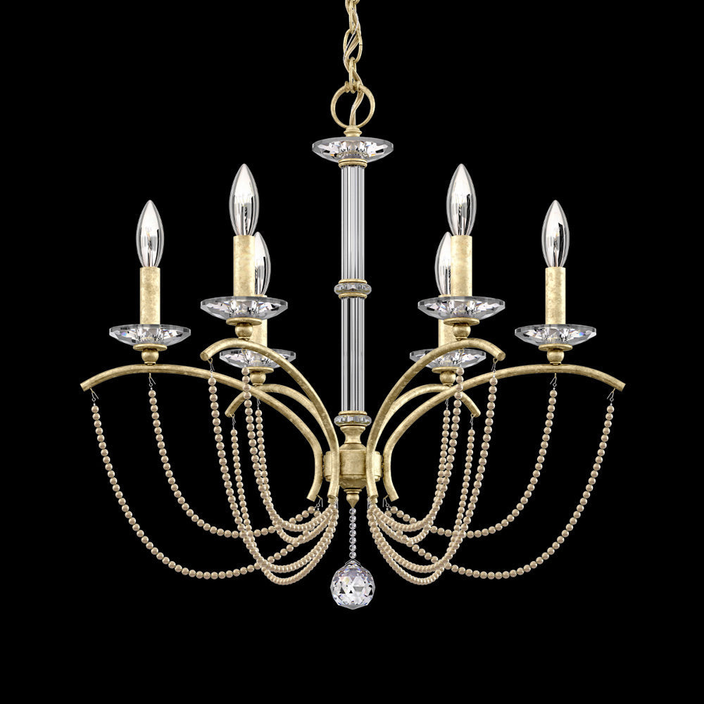 Priscilla Chandelier in Heirloom Silver (Bronze Pearl/6-Light).