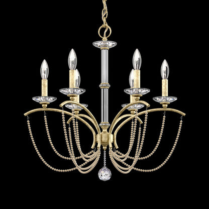 Priscilla Chandelier in Heirloom Silver (Bronze Pearl/6-Light).
