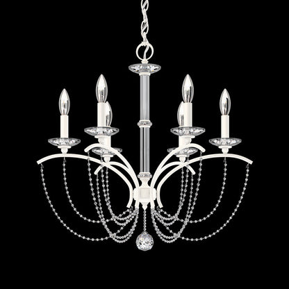 Priscilla Chandelier in White (Clear Optic /6-Light).