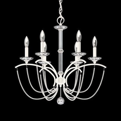 Priscilla Chandelier in White (White Pearl/6-Light).