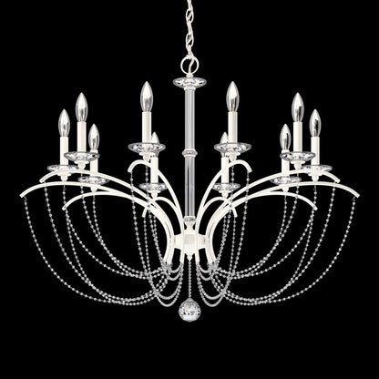 Priscilla Chandelier in White (Clear Optic /10-Light).