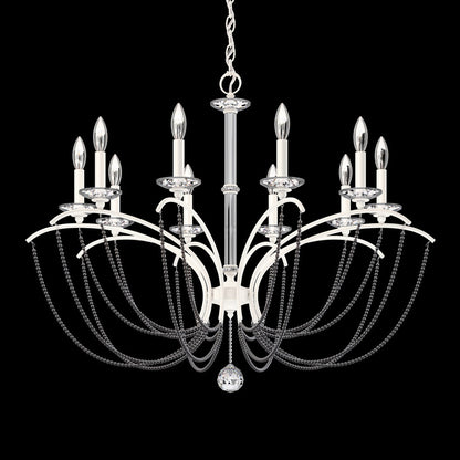 Priscilla Chandelier in White (Dark Grey Pearl/10-Light).
