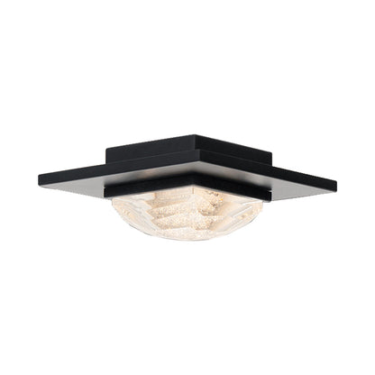 Promenade LED Flush Mount Ceiling Light in Black.