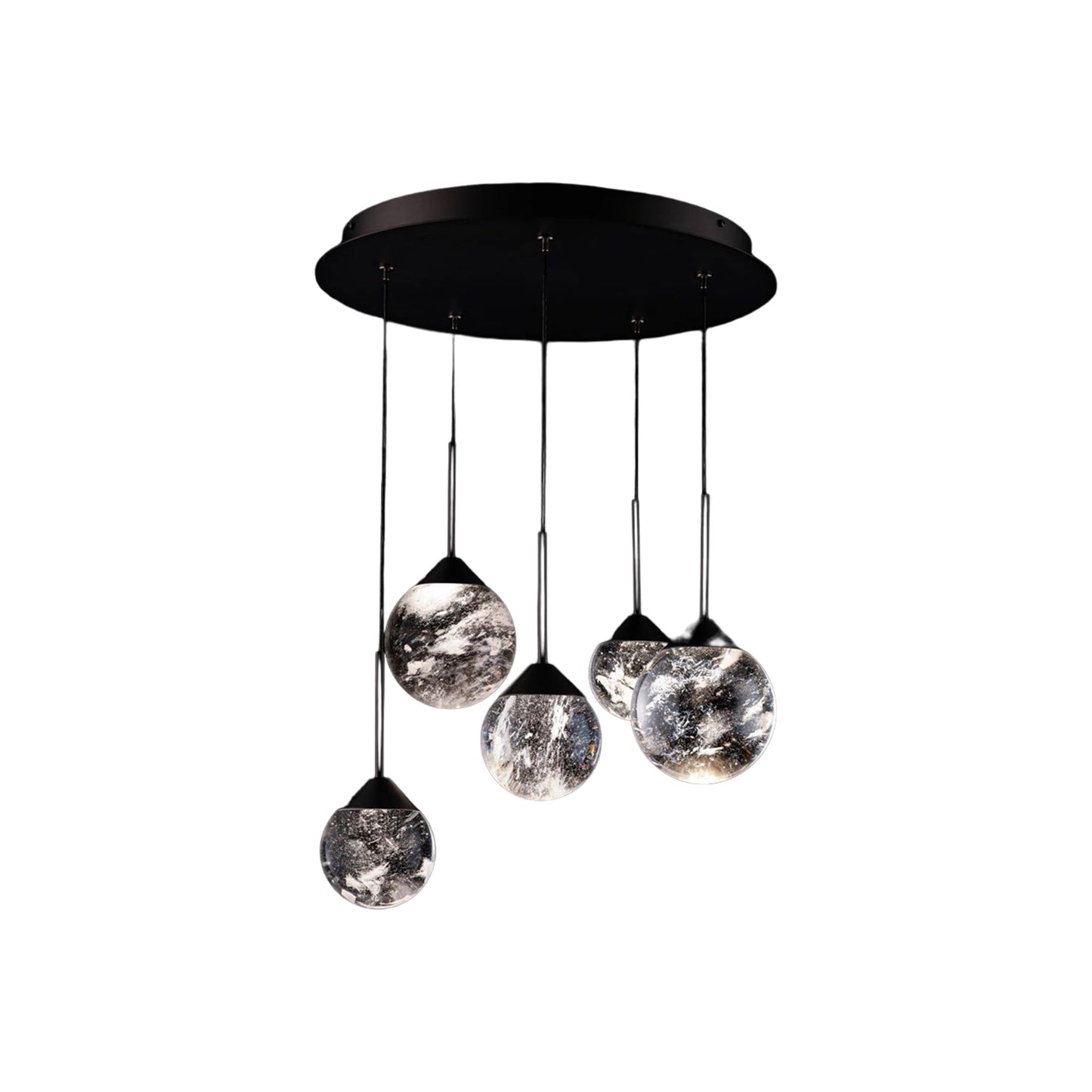 Quest LED Pendant Light Black (5-Light).