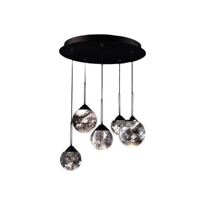 Quest LED Pendant Light Black (5-Light).