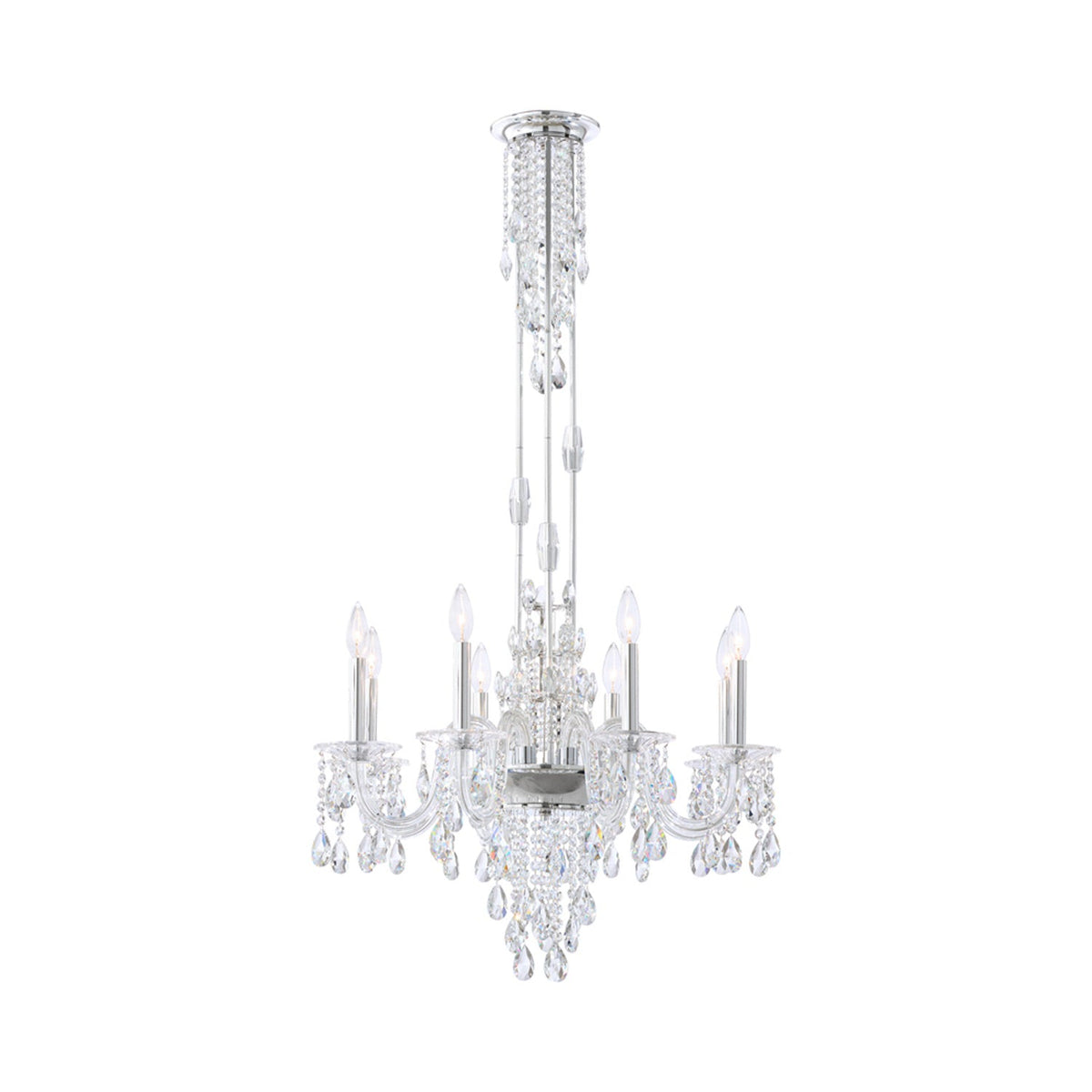 Rainier Chandelier in Polished Silver (8-Light).