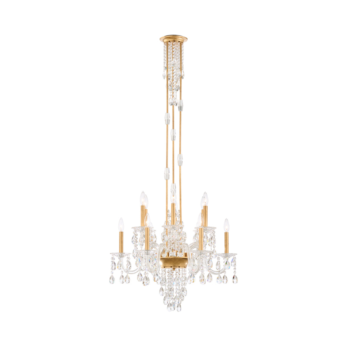 Rainier Chandelier in French Gold (12-Light).