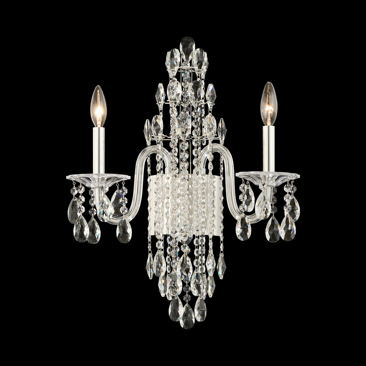 Rainier Wall Light in Polished Silver.