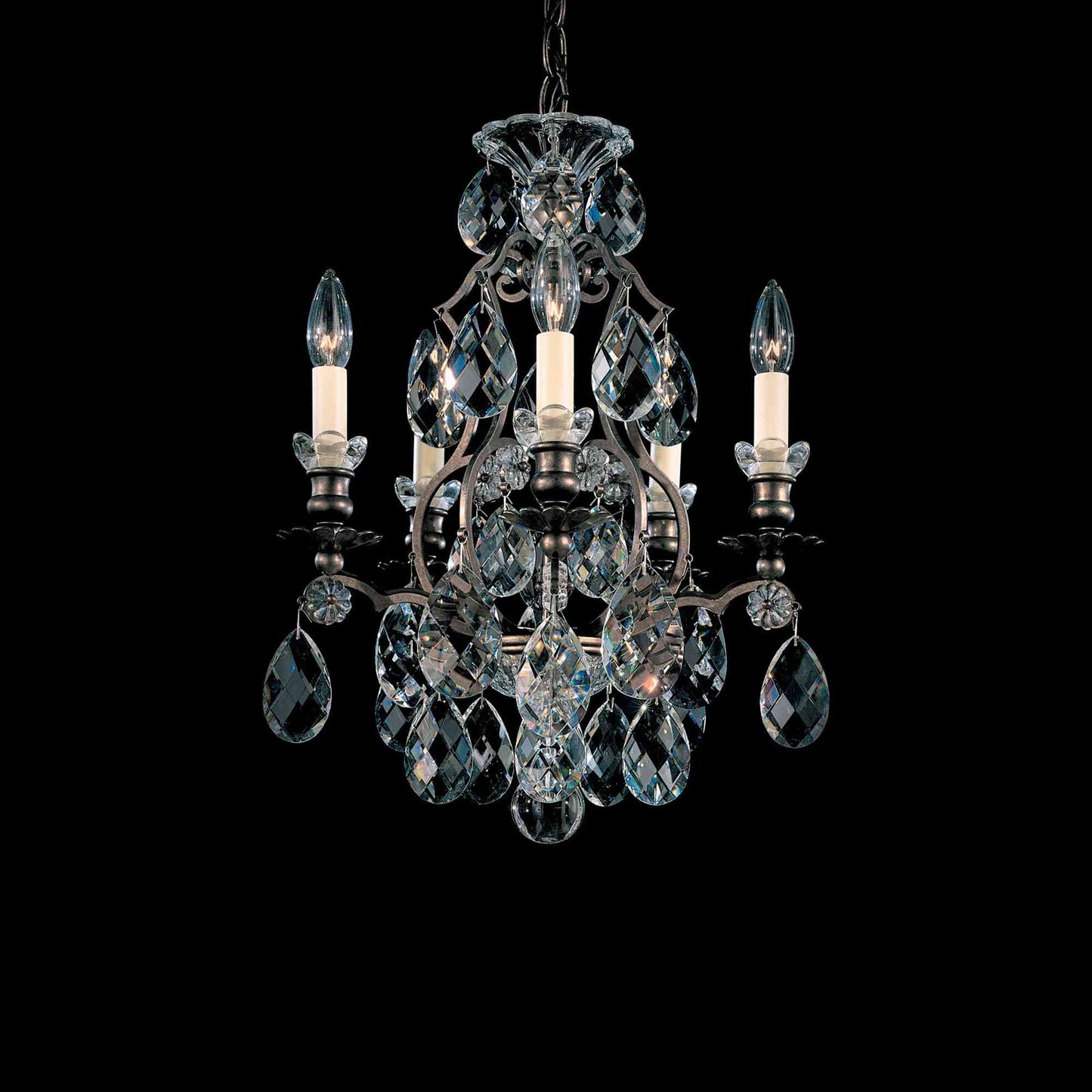 Renaissance Chandelier in Heirloom Bronze(Heritage Handcut Crystal/5-Light).
