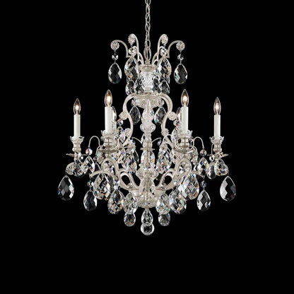 Renaissance Chandelier in Antique Silver(Heritage Handcut Crystal/7-Light).