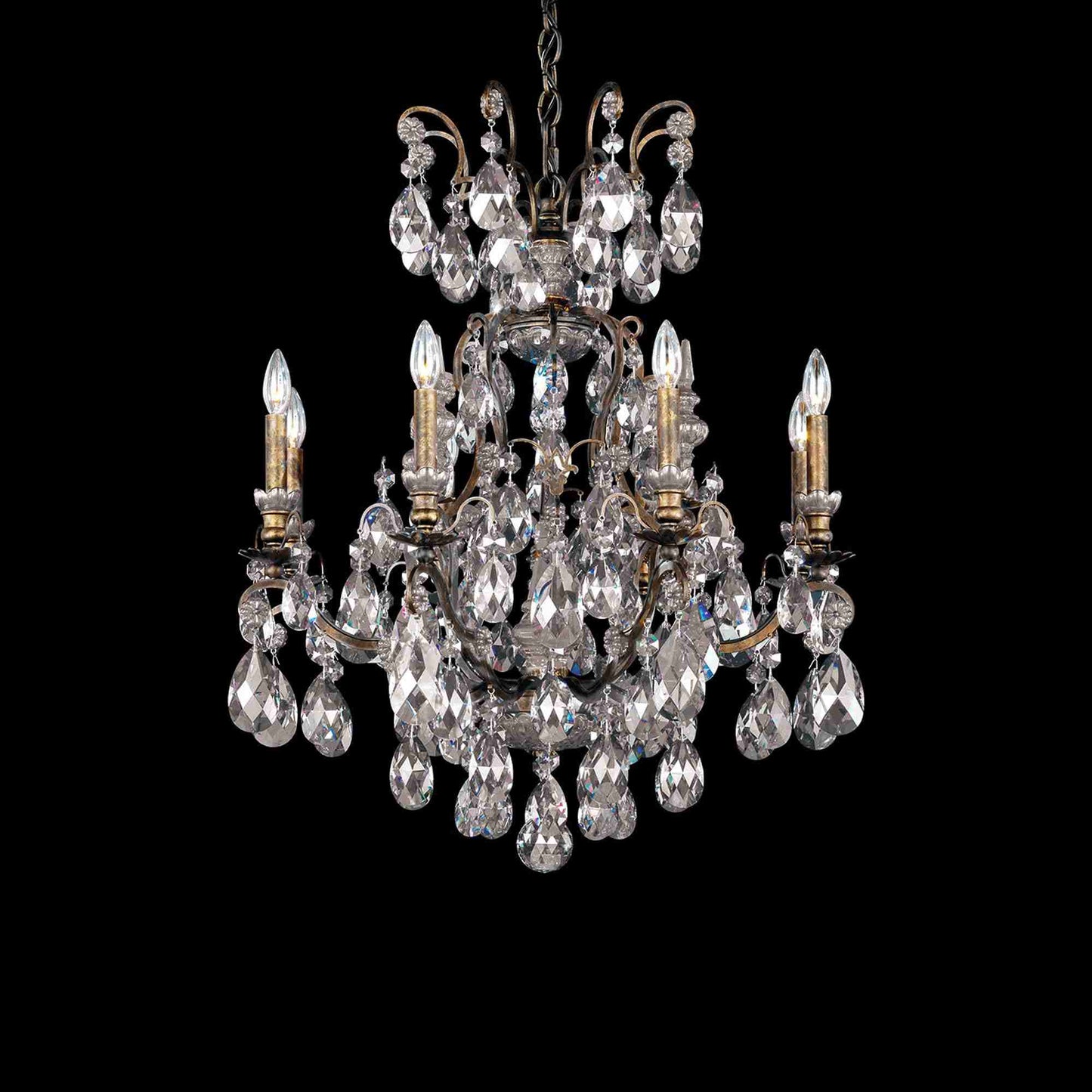 Renaissance Chandelier in Heirloom Bronze(Swarovski/9-Light).