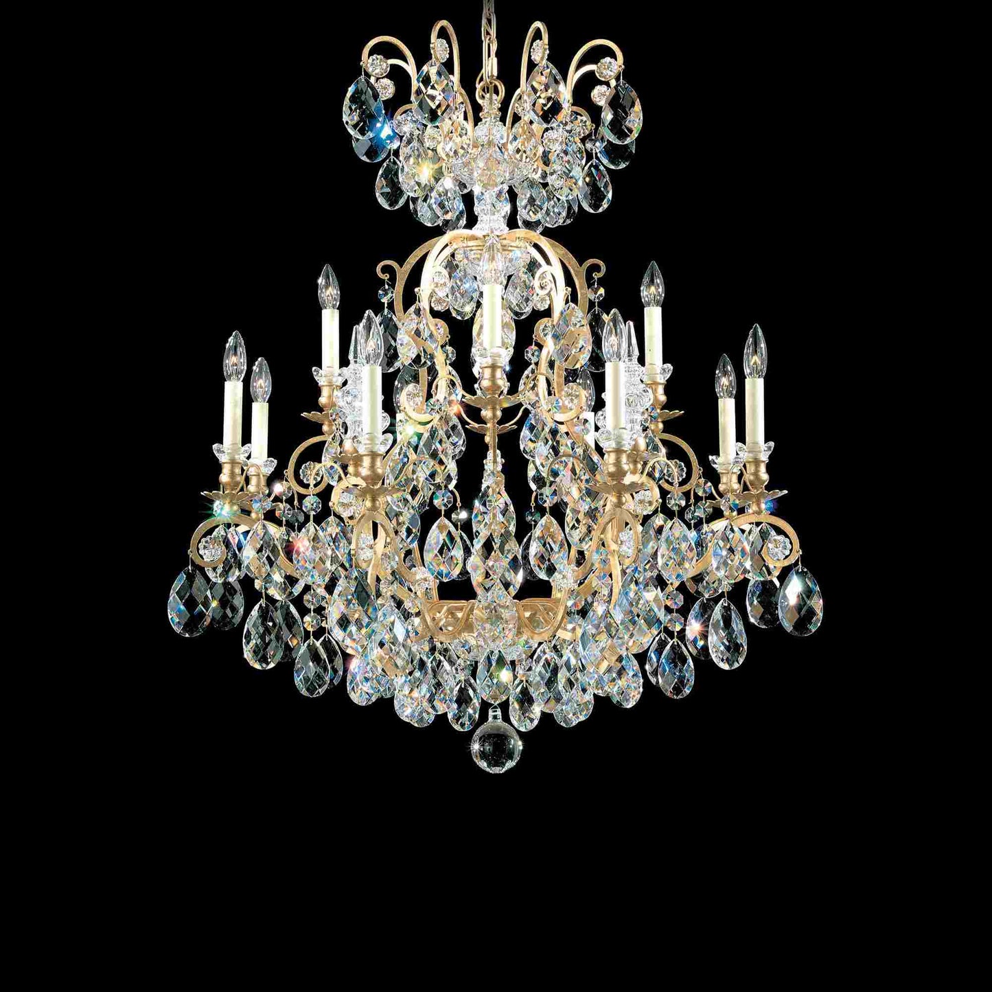 Renaissance Chandelier in Heirloom Gold(Heritage Handcut Crystal/13-Light).