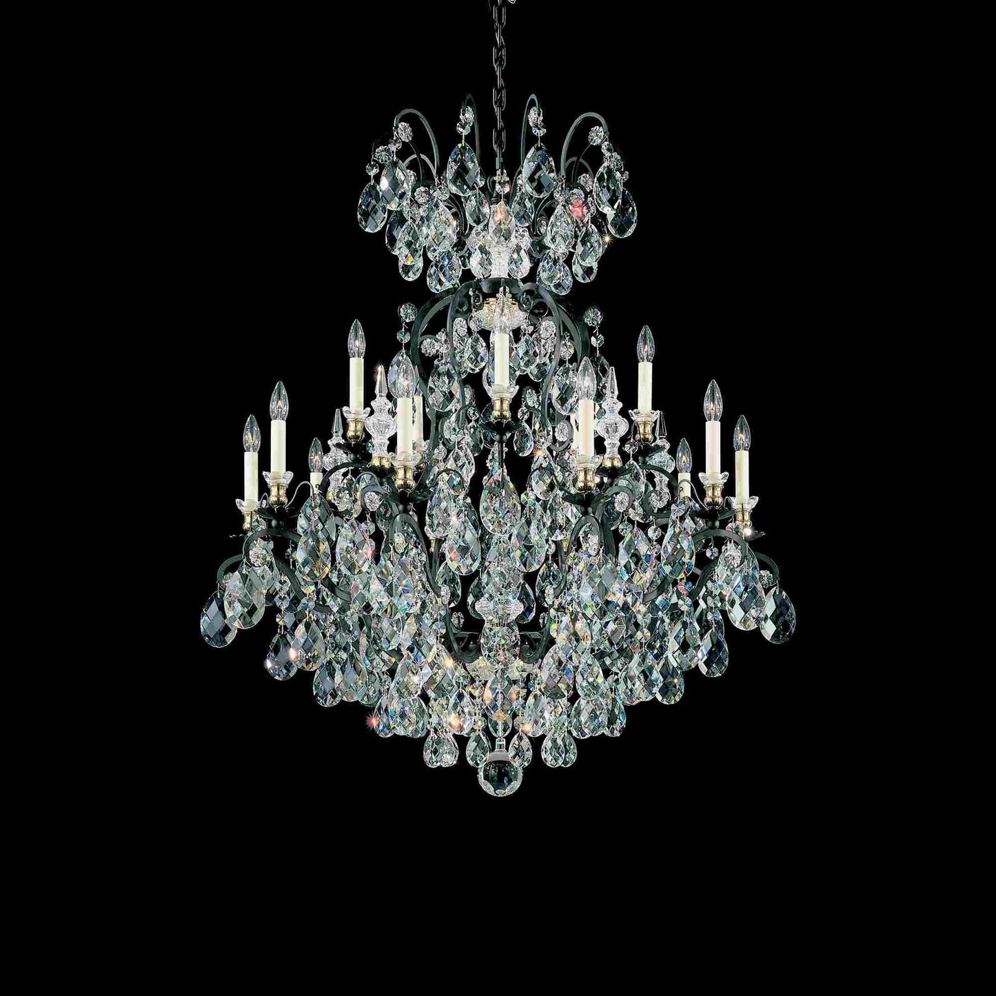 Renaissance Chandelier in Black(Heritage Handcut Crystal/16-Light).