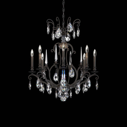 Renaissance Nouveau Chandelier in Black (8-Light).