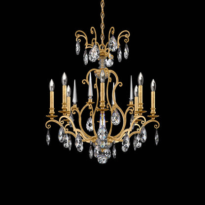Renaissance Nouveau Chandelier in Heirloom Gold (8-Light).