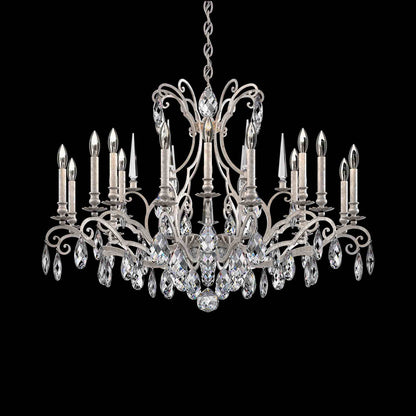 Renaissance Nouveau Chandelier in Antique Silver (18-Light).