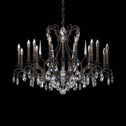 Renaissance Nouveau Chandelier in Black (18-Light).