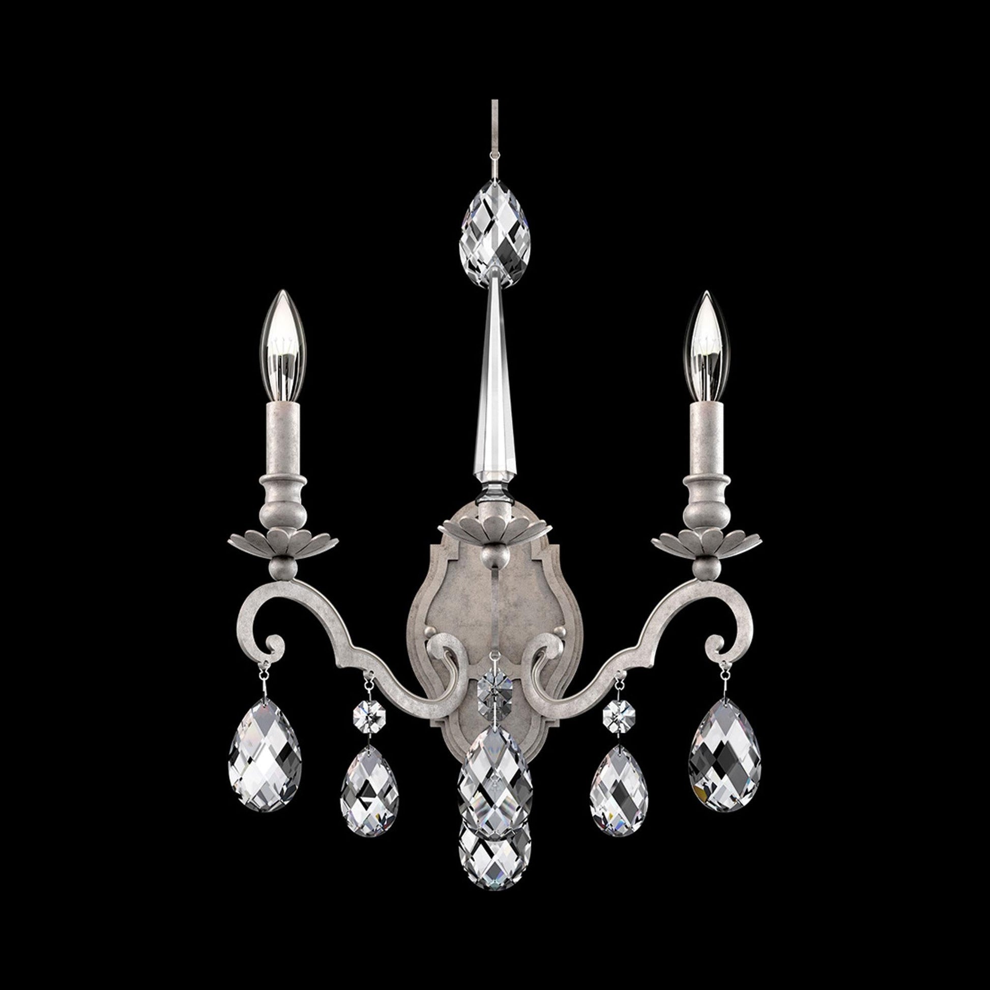 Renaissance Nouveau Wall Light in Antique Silver.