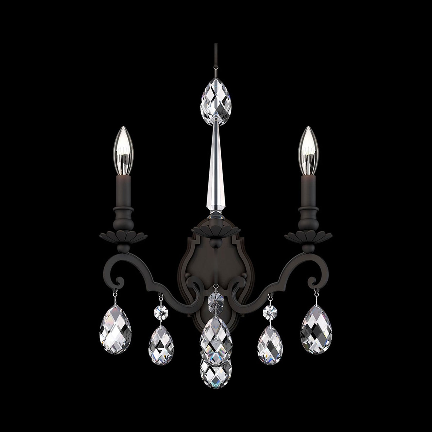 Renaissance Nouveau Wall Light in Black.