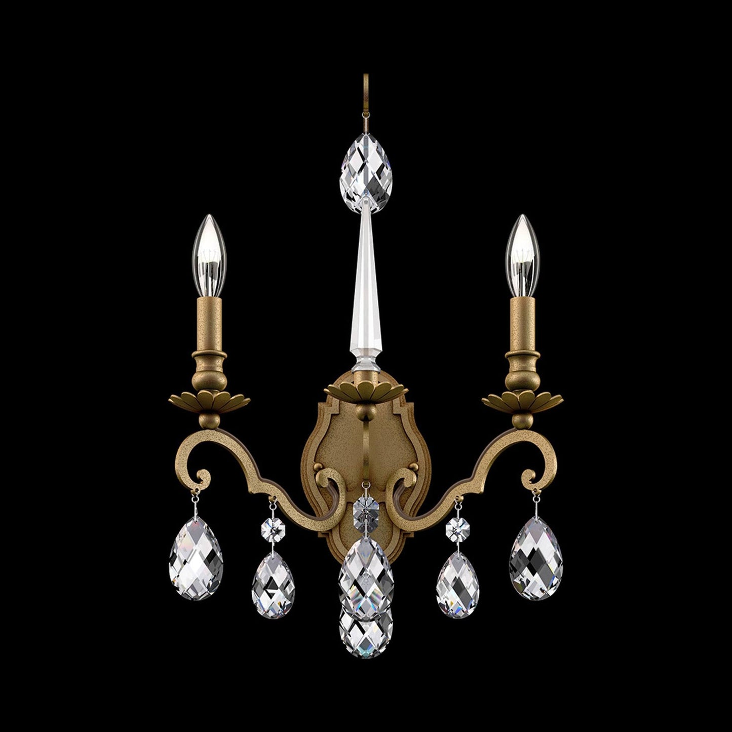 Renaissance Nouveau Wall Light in Etruscan Gold.