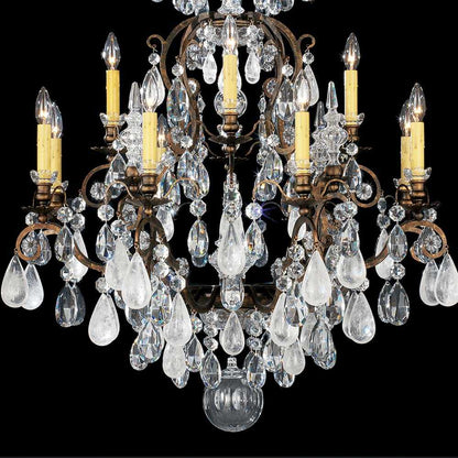 Renaissance Rock Crystal Chandelier in Detail.