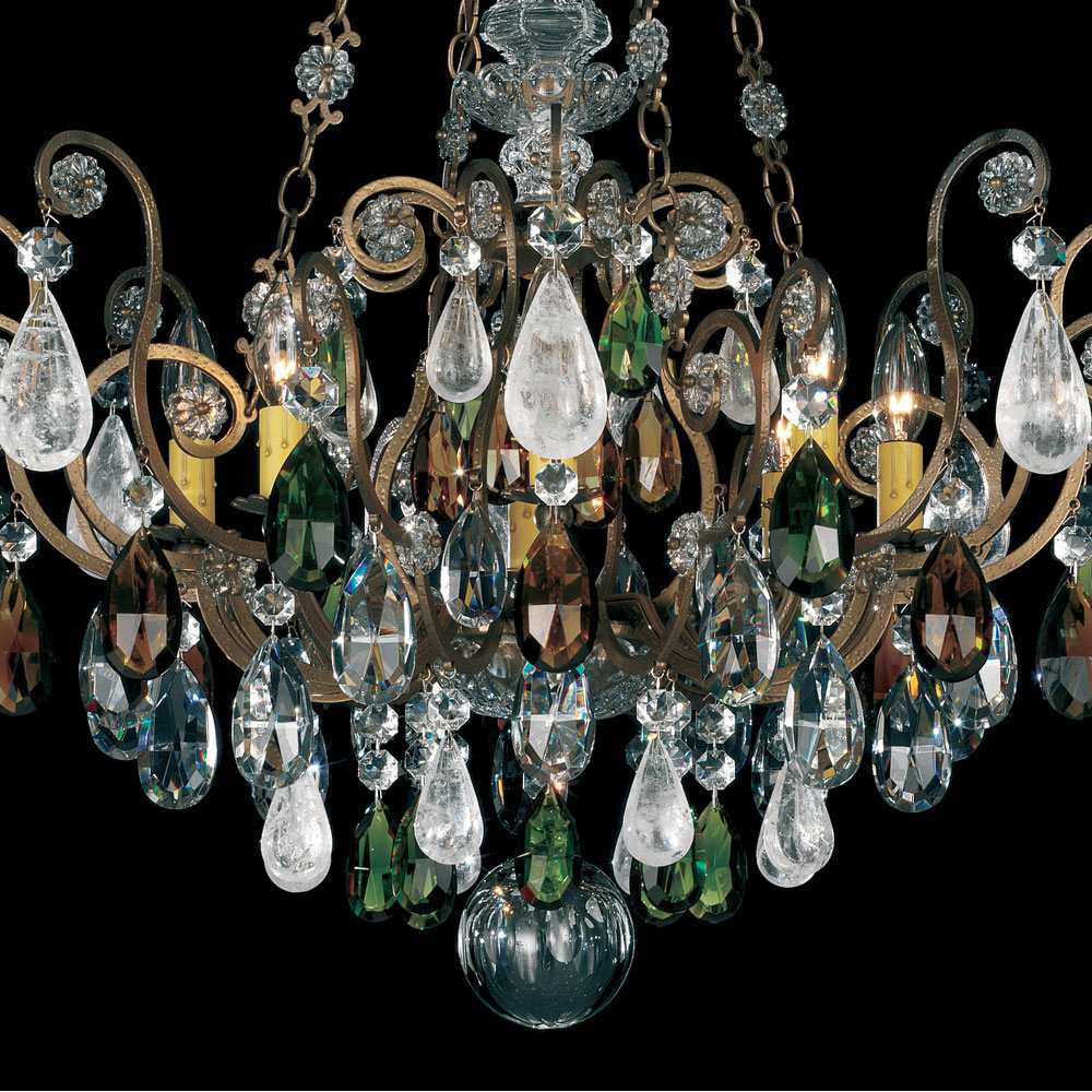 Renaissance Rock Crystal Pendant Light in Detail.