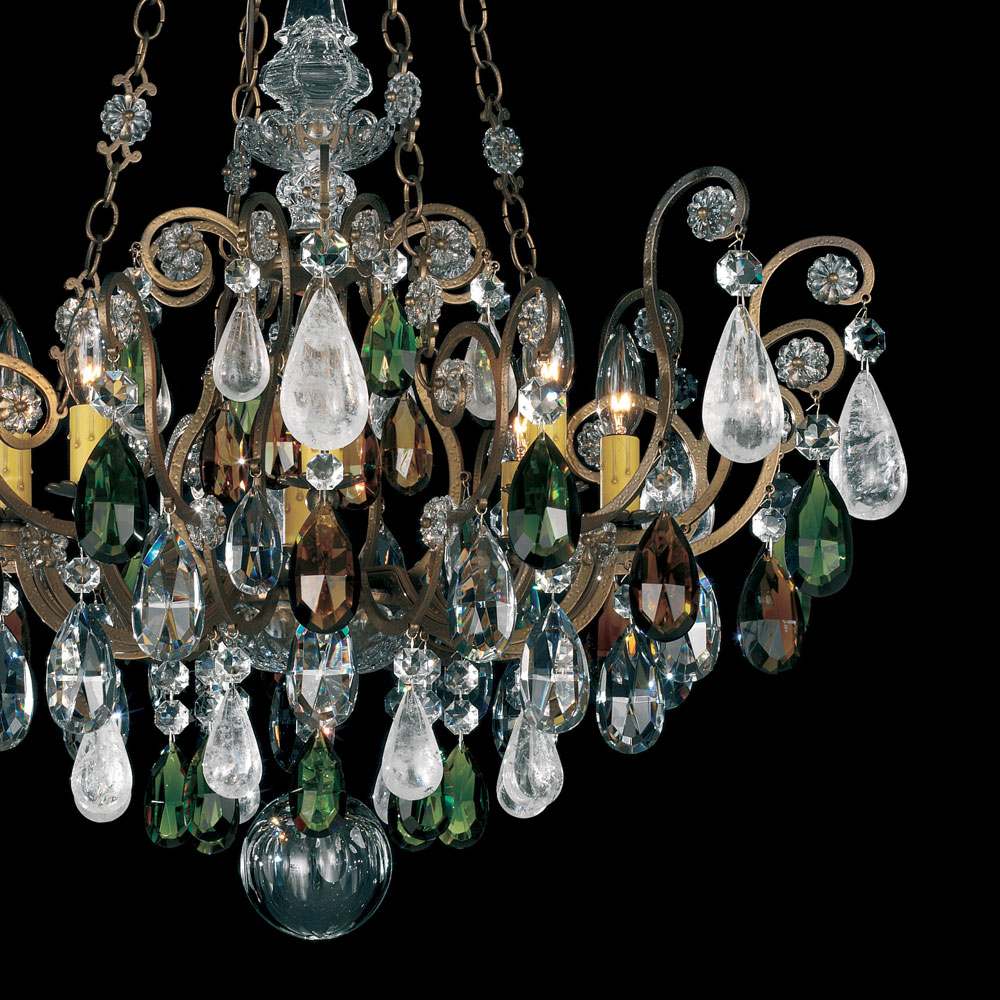 Renaissance Rock Crystal Pendant Light in Detail.